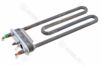 ТЭН (нагреватель) L=190 мм, 1900W, прямой с отверстием стиральной машины Bosch, Samsung