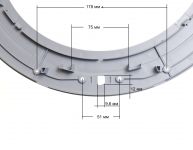 Внутреннее обрамление люка стиральной машины Samsung