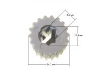 Втулка (муфта) шнека мясорубки Гамма, Лепсе (длинная)