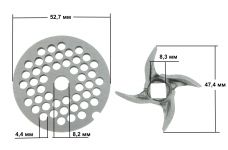 Нож + решетка набор Оптимальный мясорубки отечественного производства