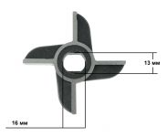 Нож МИМ-300 без бурта двухсторонний промышленной мясорубки