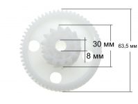 Шестерни (комплект 3 шт.) мясорубки Бриз, Аксион