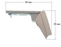 Ремкомплект (серый, серебристый) ручки двери холодильника Liebherr